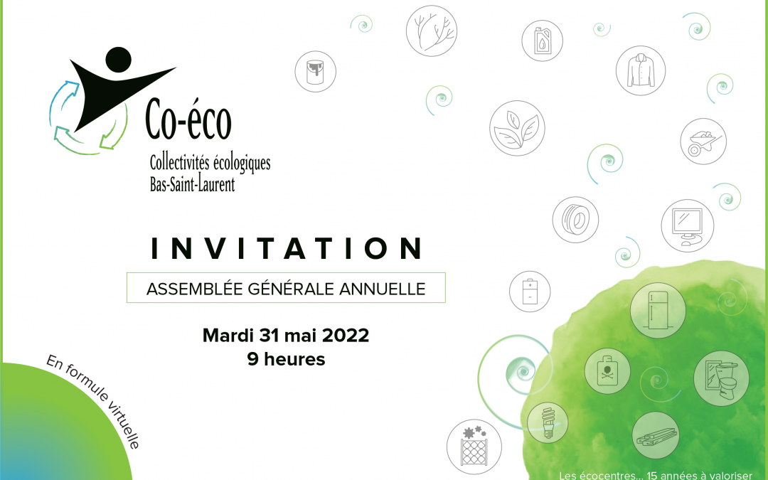 Invitation à l’assemblée générale annuelle de Co-éco