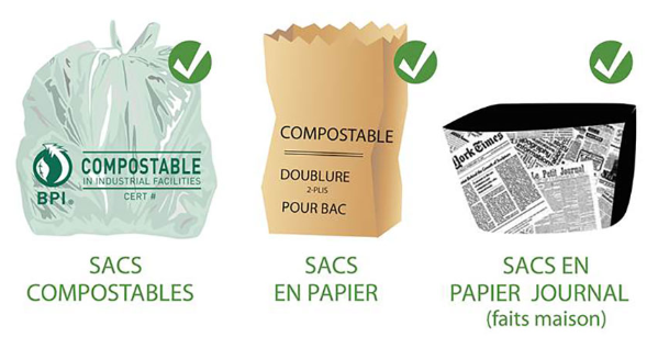 PETIT Sac Compost Doublure Papier Sac-Au-Sol 12x7x4-sacausol.com