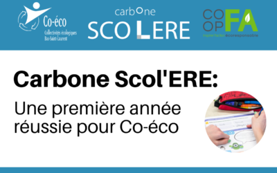 CARBONE SCOL’ERE: UNE PREMIÈRE ANNÉE RÉUSSIE POUR CO-ÉCO